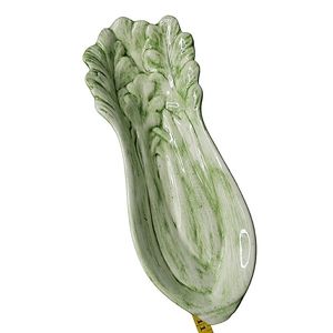 Handmade Glazed Pottery Celery Shallow Dish